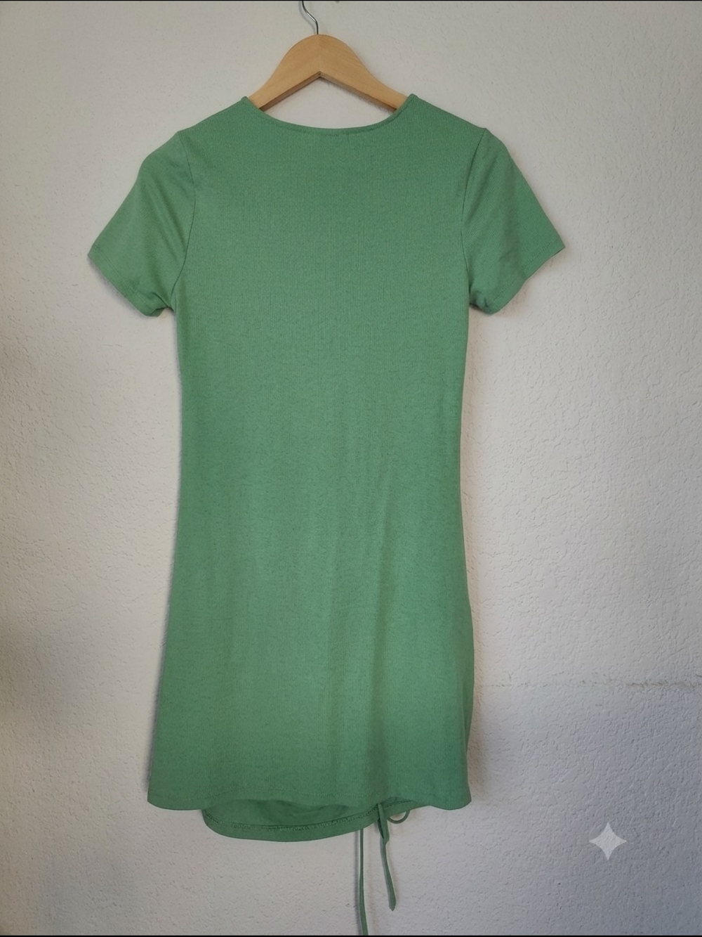 *Petite Friendly* Future Collective Gabriella Karefa-Johnson Green Ruched Dress - Picture 2 of 6